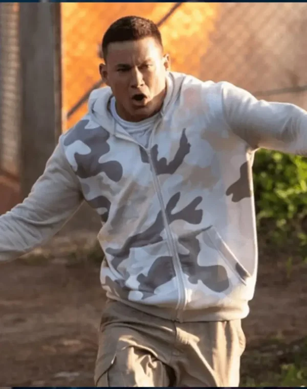 The Lost City Channing Tatum Camo Hoodie Fleece Jacket