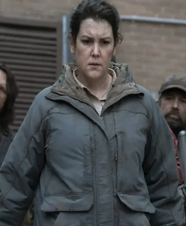 The Tattooist of Auschwitz Melanie Lynskey Grey Jacket