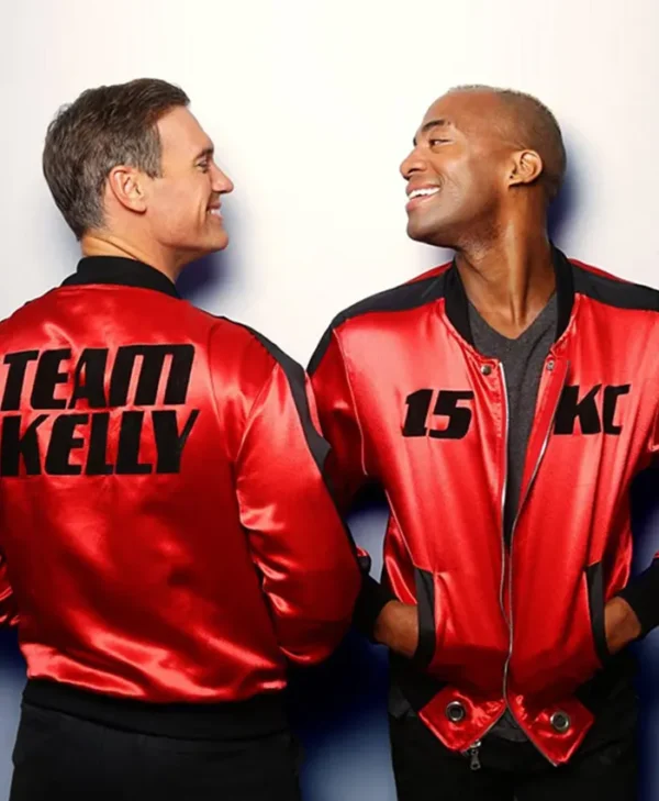 The Voice Team Kelly 15 KC Red Bomber Satin Jacket