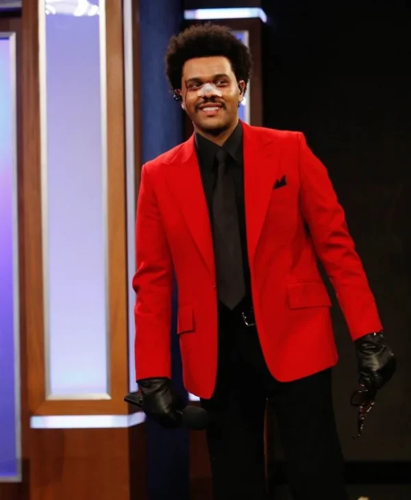 The Weeknd Red Black Suit