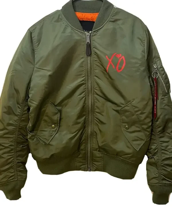 The Weeknd XO Stargirl Green Bomber Jacket