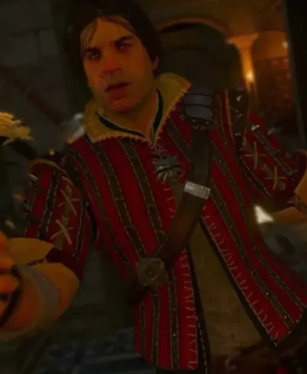 The Witcher S03 Eskel Red Jeans Jacket