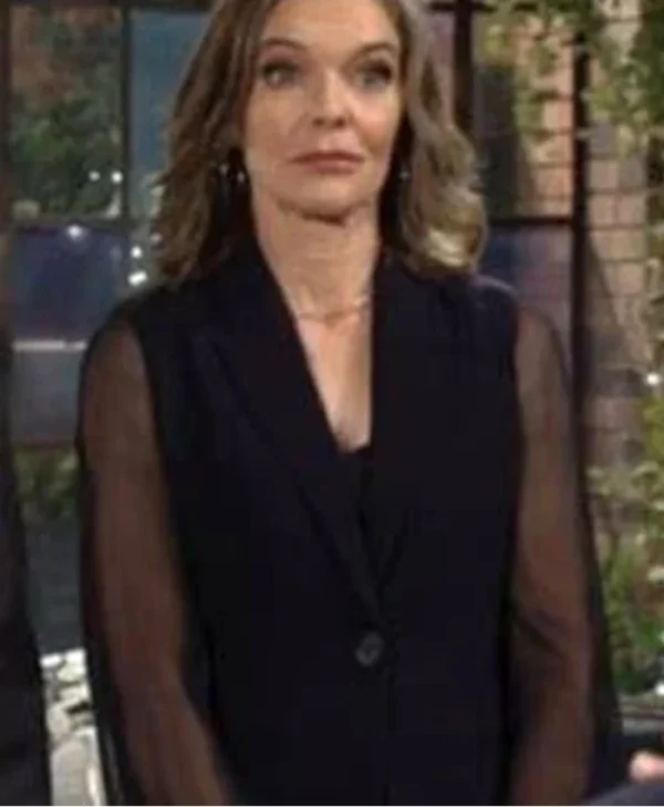 The Young and The Restless Diane Jenkins Black Sheer Sleeve Blazer