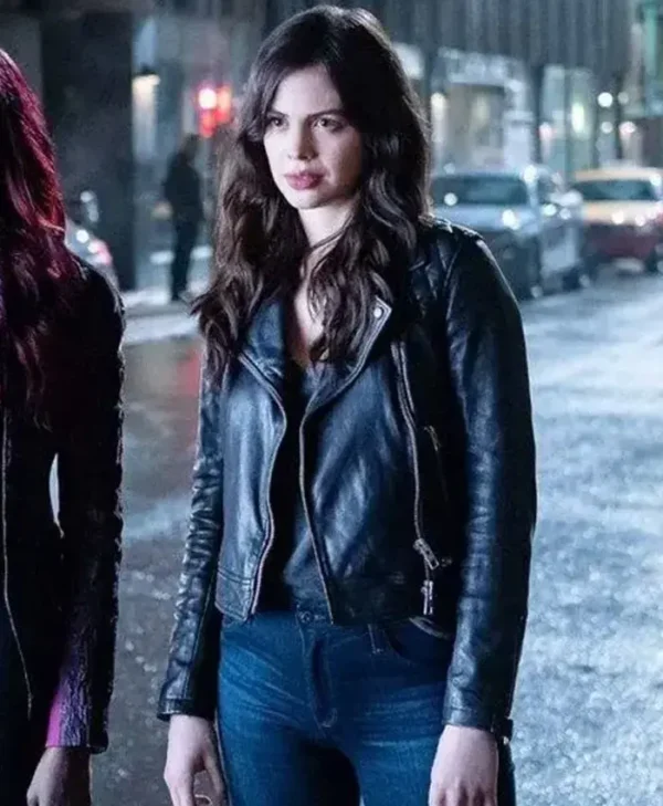 Titans Conor Leslie Black Biker Leather Jacket