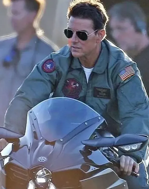 Tom Cruise Top Gun Maverick Bomber Green Cotton Jacket