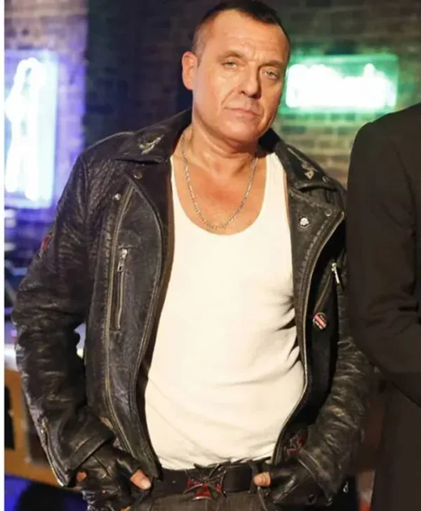 Tom Sizemore Lucifer Hank Cutter Biker Black Leather Jacket