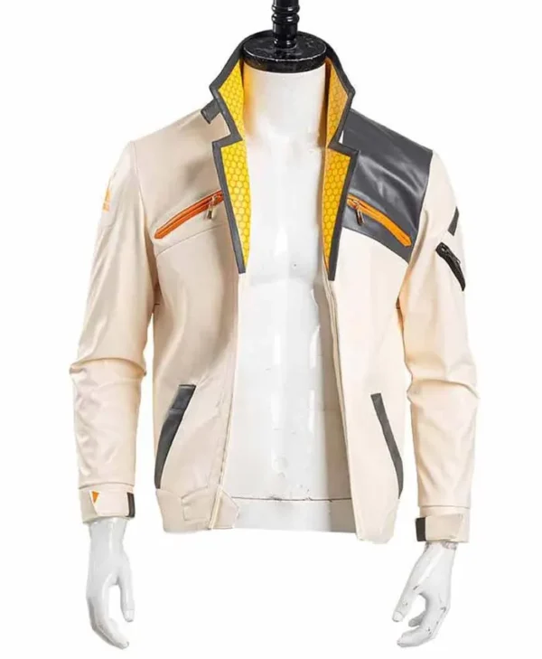 Valorant Phoenix Fiery White Real Leather Jacket