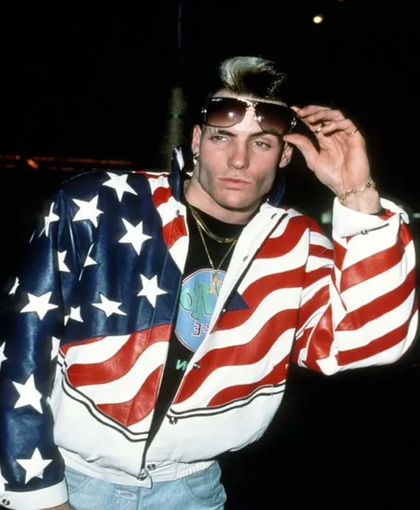 Vanilla Ice USA Flag faux Jacket