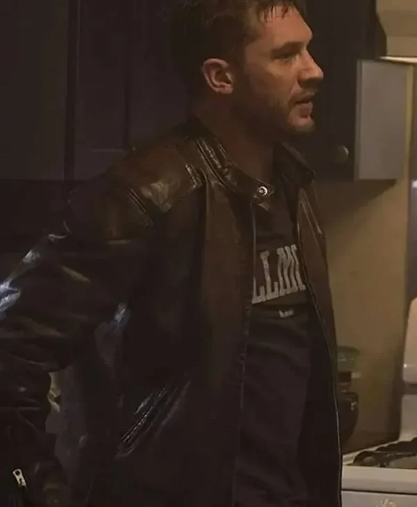 Venom Tom Hardy Brown Leather Motorcycle Jacket