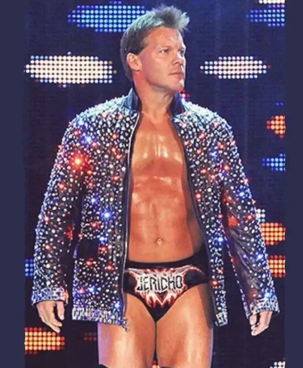 WWE Chris Jericho Black Leather Light Up Jacket