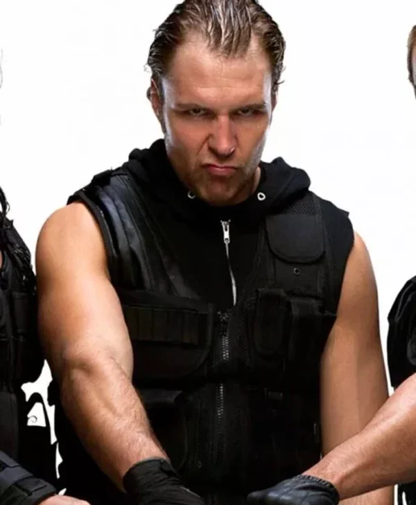 WWE Dean Superstar Wrestler Ambrose Black Vest