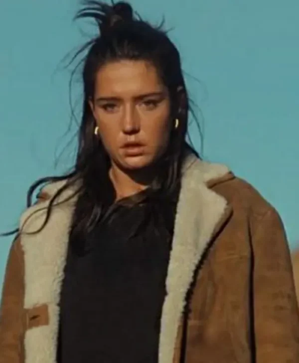 Wingwomen-Adele-Exarchopoulos-Brown-Shearling-Jacket