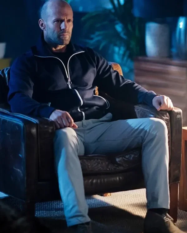 Wrath of Man 2021 Jason Statham Navy Blue Bomber Jacket