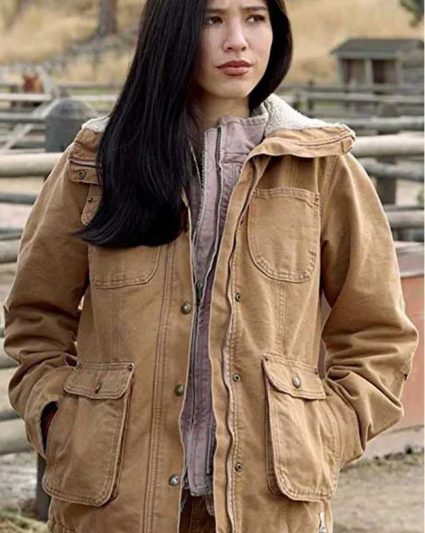 Yellowstone Kelsey Asbille Cotton Brown Jacket