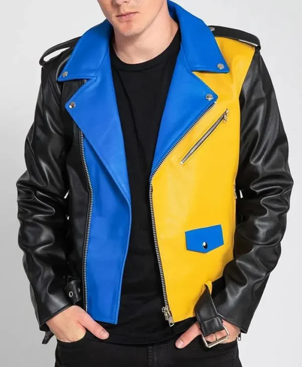 Color-Block-Leather-Jacket