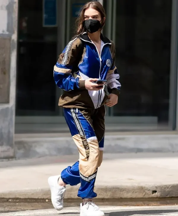 Hailee Steinfeld Versace Blue Tracksuit