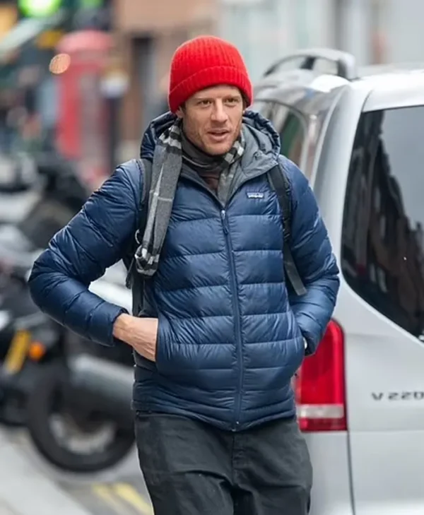 James Norton Soho Street Blue Puffer Jacket