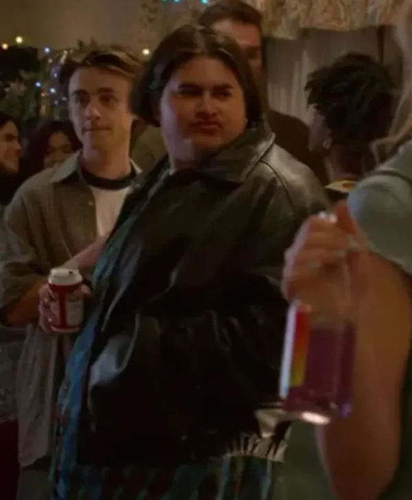 Julian Dennison Y2K Black Leather Jacket