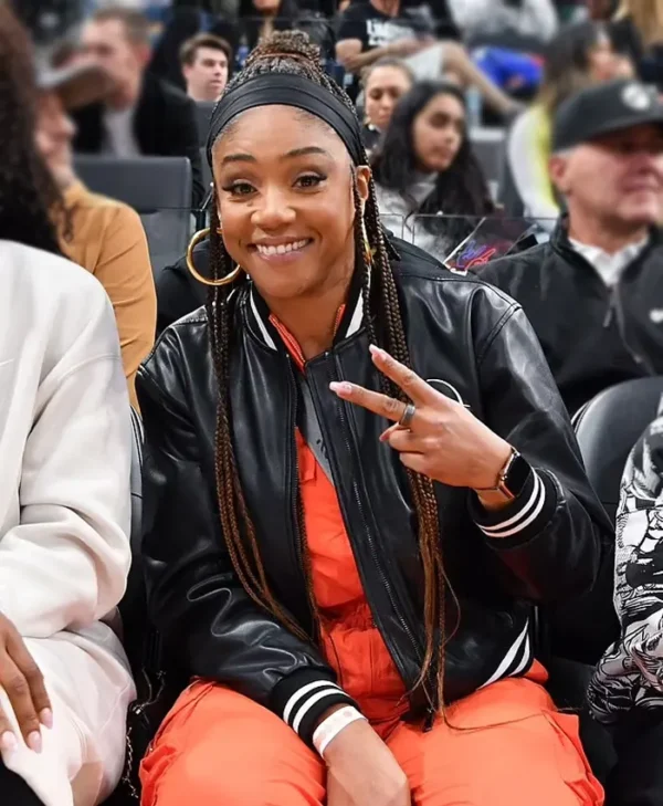 Tiffany Haddish Basketball Game Leather Jacket