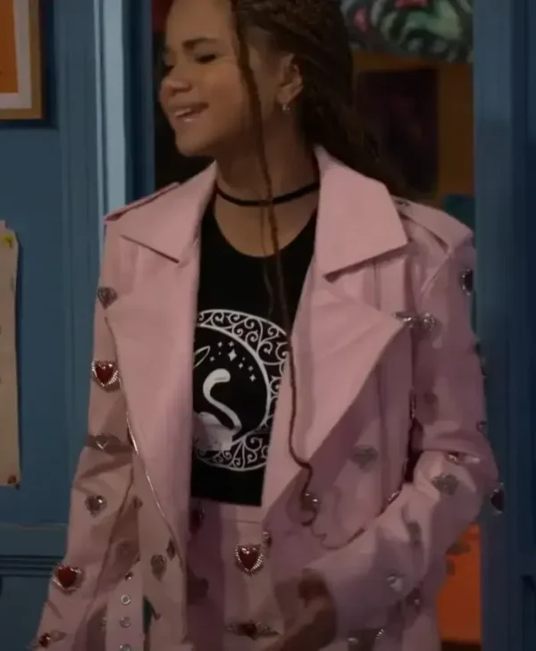 Wizards Beyond Waverly Place Billie Pink Leather Jacket