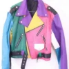 Women’s-Color-Block-Leather-Jacket