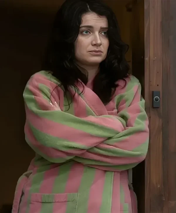 Bad Sisters S02 Eve Hewson Striped Belted Robe