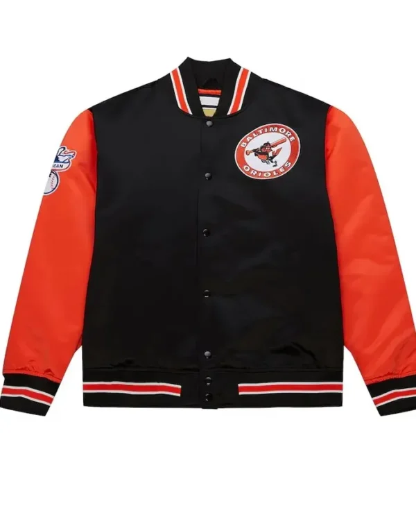 Baltimore Orioles Primetime Vintage Logo Satin Varsity Jacket