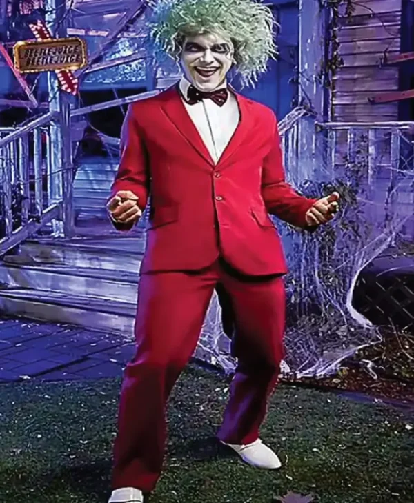 Beetlejuice Michael Keaton Joker Red Buttoned Suit