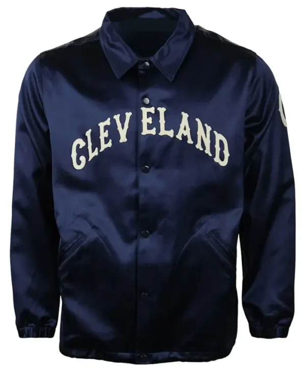 Cleveland Indians 1938 Navy Satin Windbreaker Jacket