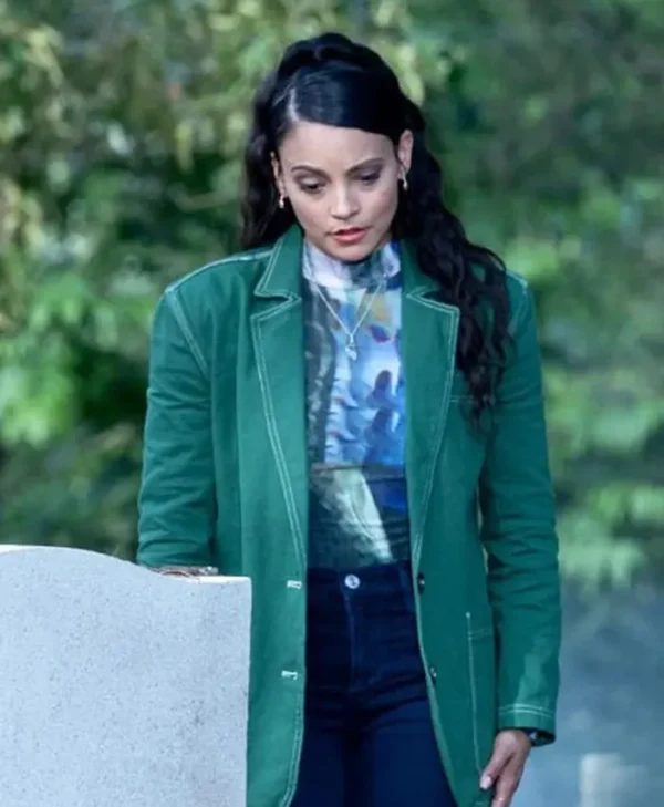 Found S02 Lacey Quinn Green Cotton Blazer