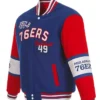 Philadelphia 76ers Royal and Red Wool Varsity Jacket