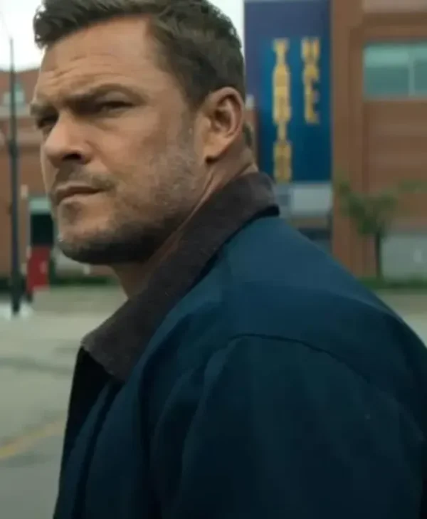 Reacher S03 Alan Ritchson Blue Cotton Jacket