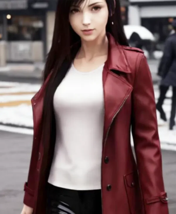 Tifa Lockhart Final Fantasy VII Advent Children Red Leather Coat