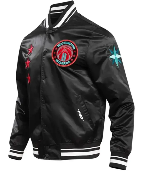 Washington Wizards 202324 City Edition Black Satin Varsity Jacket