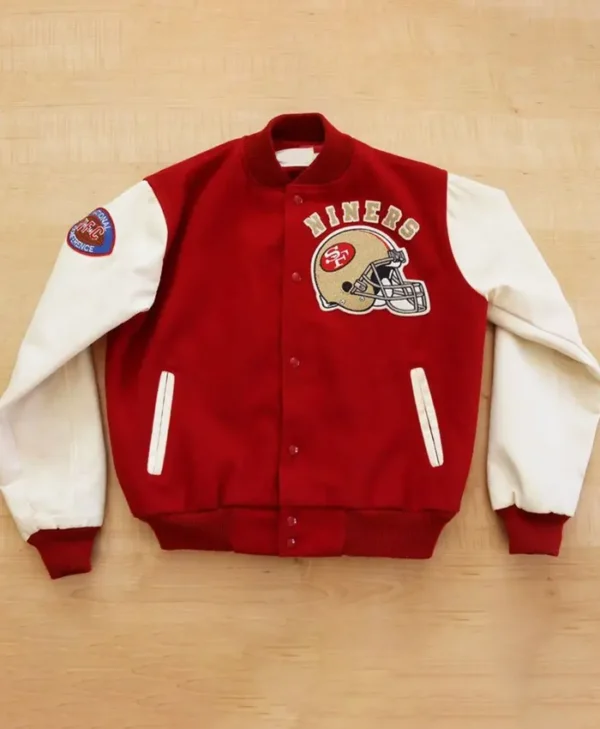 80’s San Francisco 49ers Team Red Letterman Jacket