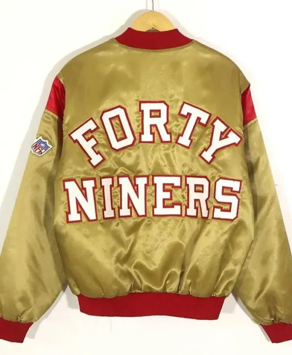 80’s San Francisco 49ers Teddy Gold Satin Jacket