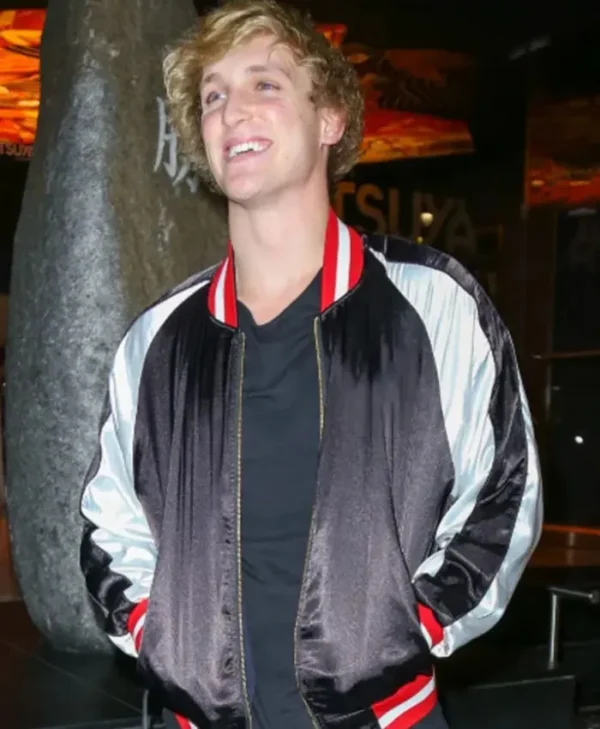 American Wrestler Logan Paul Black And White Varsity Jacket