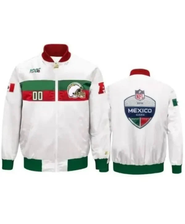 Andriette NFL Los Angeles Chargers White Bomber Jacket