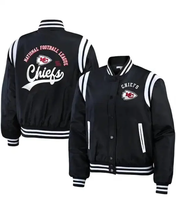 Chiefs Erin Andrews Black Varsity Jacket