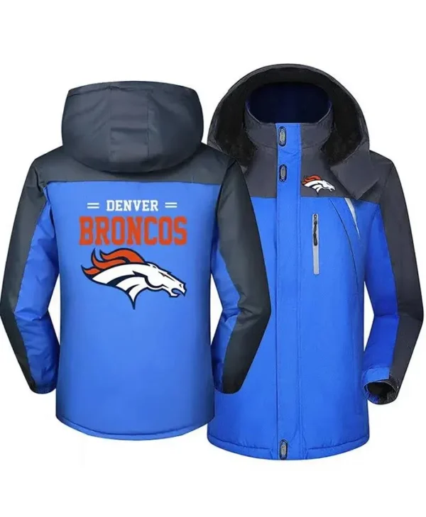 Denver Broncos Bruce NFL Blue Hooded Jacket