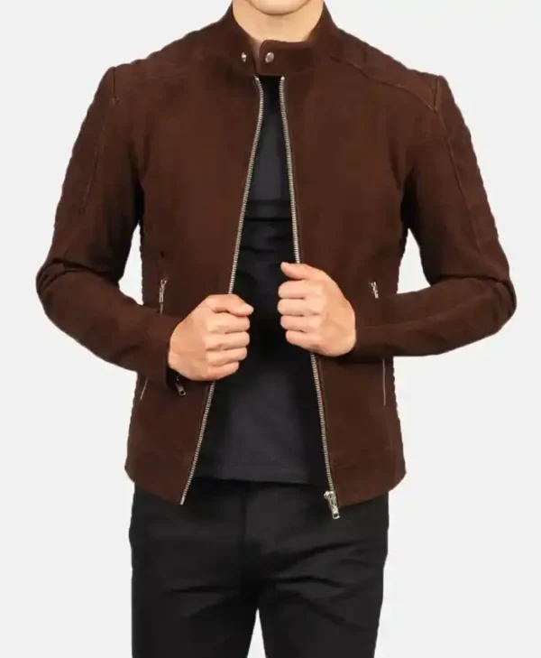 Fernando Brown Shearling Biker Jacket