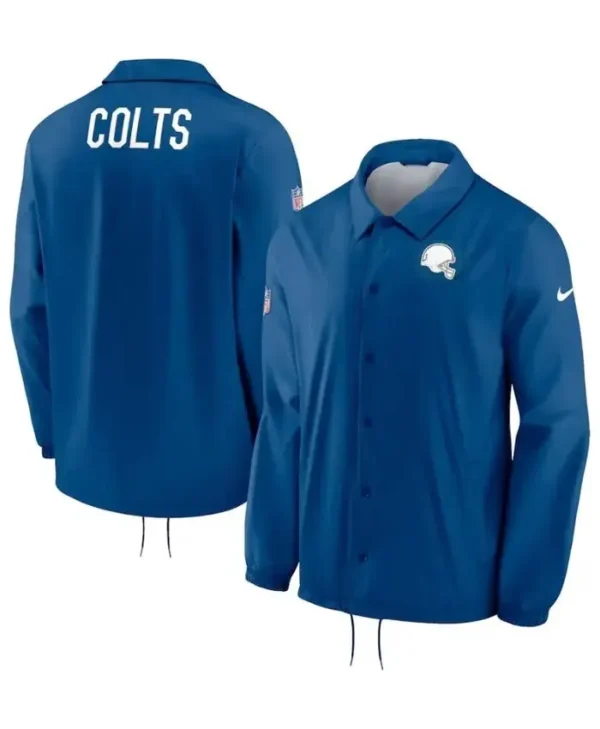 Indianapolis Colts Dakota Coaches Blue Full-Snap Jacket