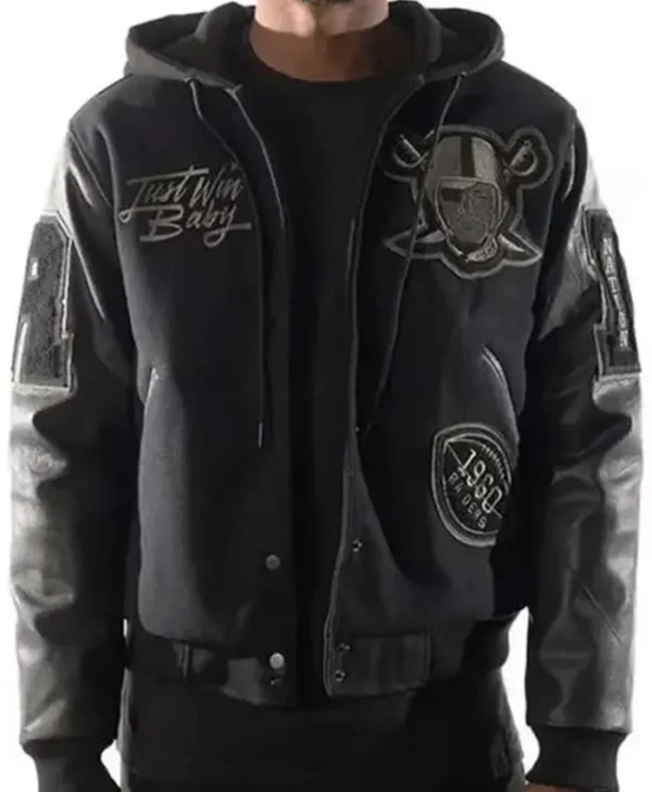 Las Vegas Raiders Antonio Pierce Wool Varsity Jacket