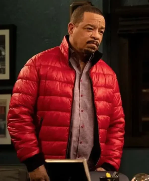 Law and Order SVU Odafin Tutuola Red Puffer Jacket