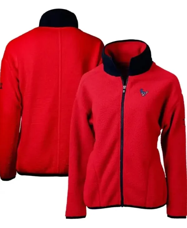 Matthew Houston Texans Red Sherpa Zip Jacket