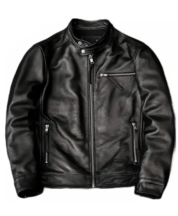 Men’s Biker Motorcycle Hunt Leather Jacket