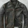 Men’s Cafe Racer Vintage Leather Jacket