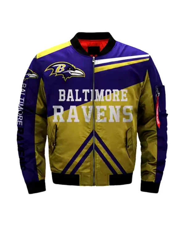 NFL Baltimore Ravens Football Printed Bomber Jacket