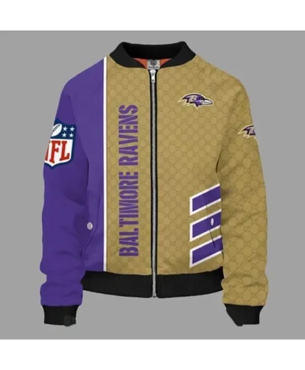 NFL Baltimore Ravens Jeff Zip Bomber Jacket