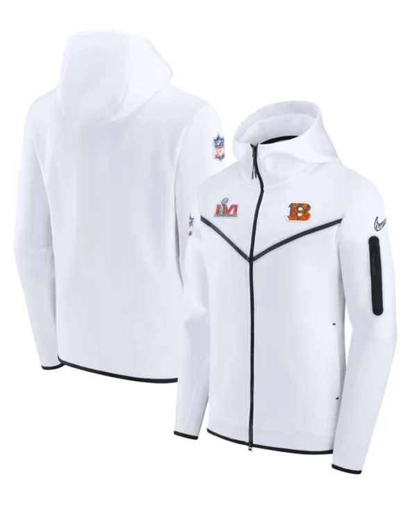 NFL Cincinnati Bengals Super Bowl White Hooded Jacket